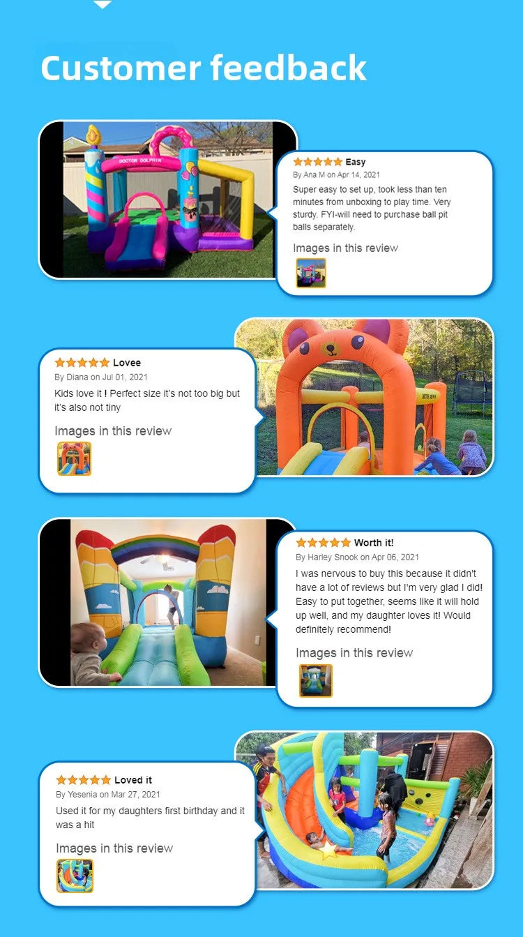 Doctor Dolphin Animal Inflatalbe Bounce House Jumping Castle With Slide Ball Pool Bouncy Castle For Kids Birthday Gift Toys