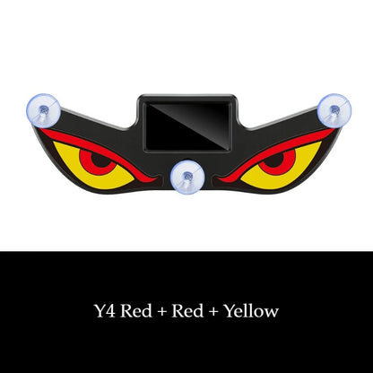 Solar Demon's Eye Car Lights Dynamic Expression Led Light Ambience Lamp Decoration Rechargeable Warning Lamps with Suction Cups