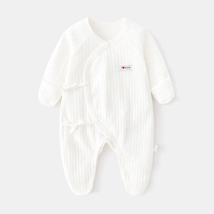 Boys Girls Long Sleeve Jumpsuit for Four Seasons Clothing Pure Cotton Universal Newborn Baby Cute Printed Foot Wrapped Bodysuit