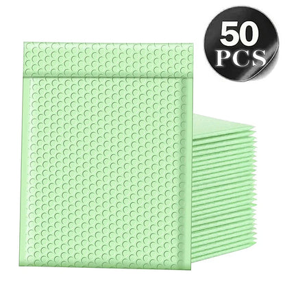 50Pcs Black Bubble Packaging Envelope Mailing Envelopes Mailer Poly Envelope for Shipping Self Seal Bubble Bags Padding