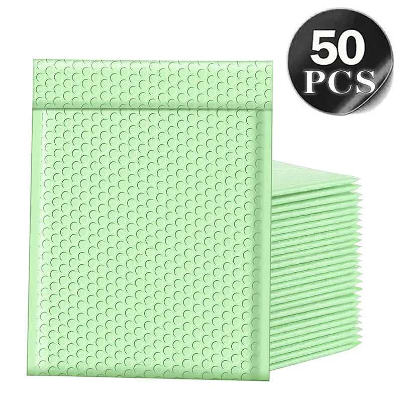 50Pcs Black Bubble Packaging Envelope Mailing Envelopes Mailer Poly Envelope for Shipping Self Seal Bubble Bags Padding