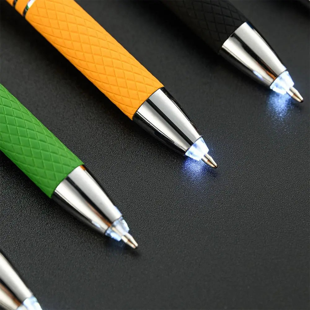 New 3in1 Multi-function Pen Capacitive Pen with LED Light 1.0mm Ballpoint Pen Stationery Screen Touch Gadgets Construction Tools