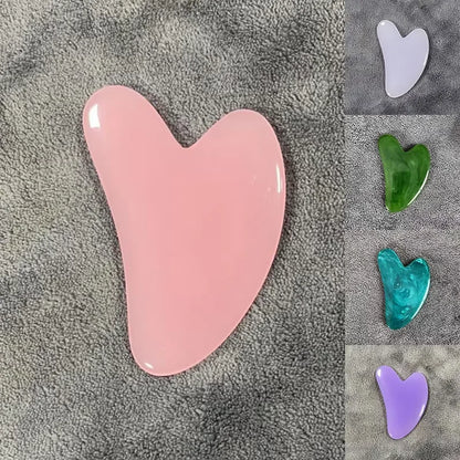 Heart Shape SPA Massage Beeswax Scraping Massage Scraper Face Massager Acupuncture Guasha Board Massager For Face Pulling Skin