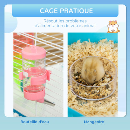 Large 5-stage hamster rodent cage with water watering tunnel wheel Dim. cages room ladder for pet animals, hamster cages rat cages, pet animals furniture