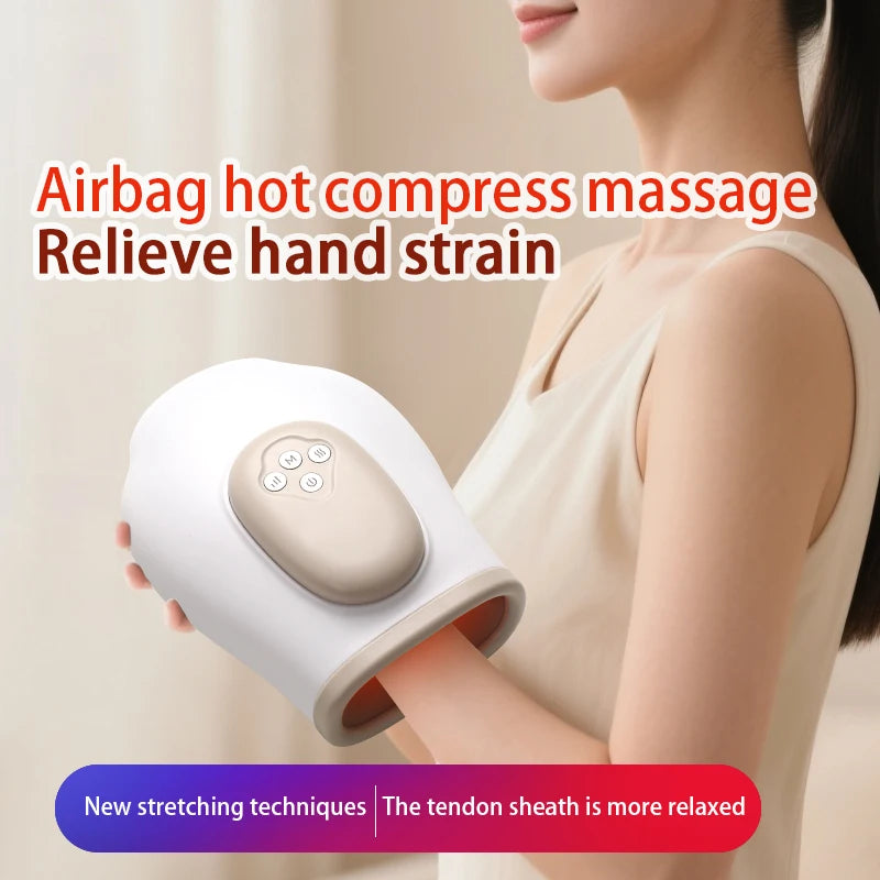 Hand Massager with Airbag Compression Finger Wrist Palm Massage Machine Vibration Glove for Hand Muscle Relax Gift for Men Women