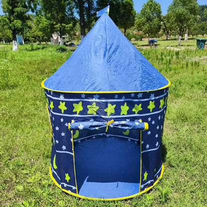Night Sky Design Children's Playhouse Tent, Cute Castle for Little Boys and Girls