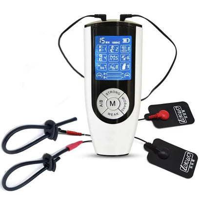 Electro Shock E-Stim Estim Kit Conductive Bands Penis Ring Extender Enlarger,Male Masturbator Cock Ring,BDSM Toys