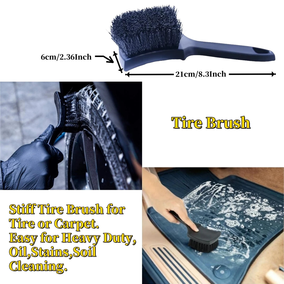 6Pcs Car Wash Care Detailing Brush Set For Cleaning Wheels Dashboards Vents And More Car Cleaning Brushes Car Accessories