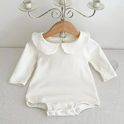 2024 New Spring Children Clothes Toddler Baby Girls Romper Long Sleeved Cotton Lattice Printing Infant Baby Girls Jumpsuit