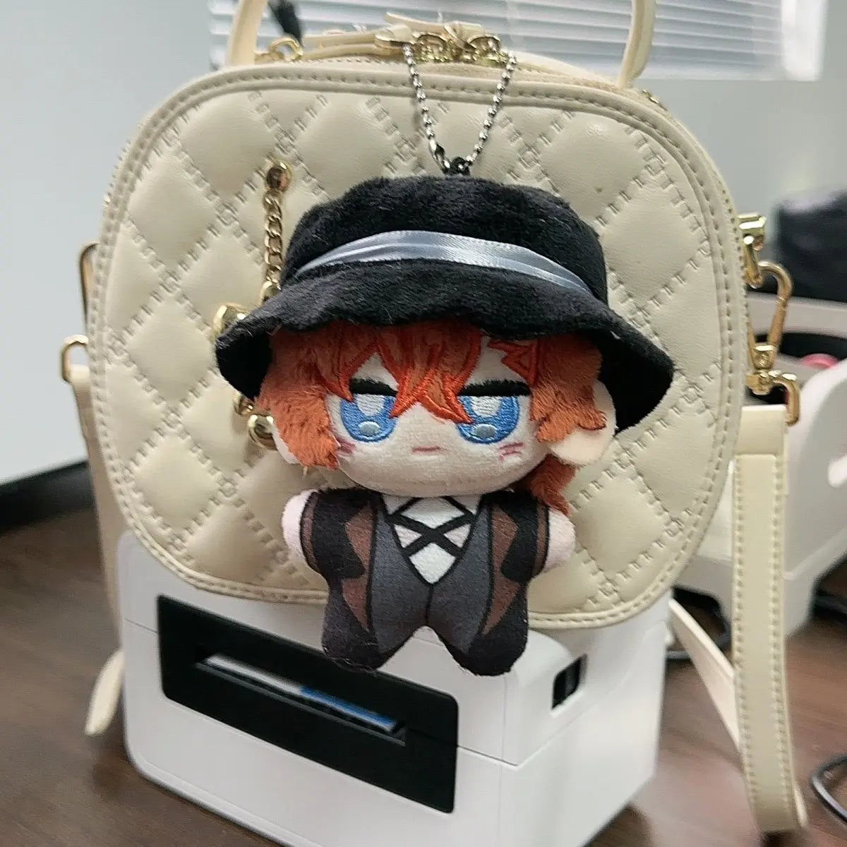 Anime Bungou Stray Dogs Plush Keychain Dazai Osamu Nakahara Chuuya Soft Stuffed Toys Birthday Gift 10cm