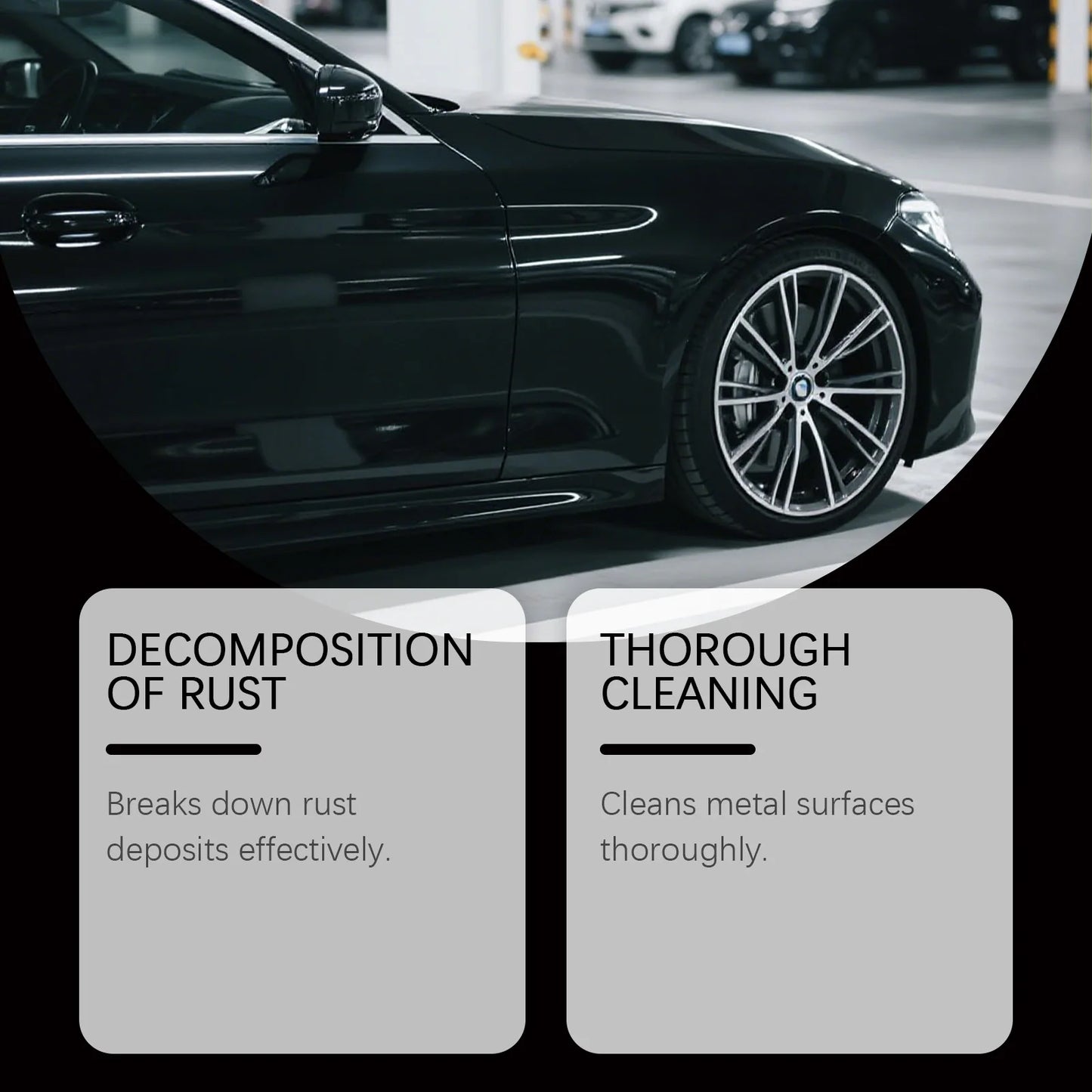 Multi Purpose Rust Converter Spray Lubricant and Degreaser for Rims Chains Metal Surfaces Cleaner Vehicle Supplies