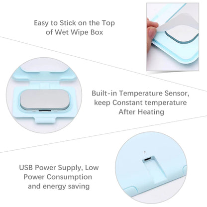 Baby Wipe Warmer Portable Baby Wet Wipes Warmer Heater USB Powered Perfect for Traveling Baby Wipe Warmer 5V USB power supply