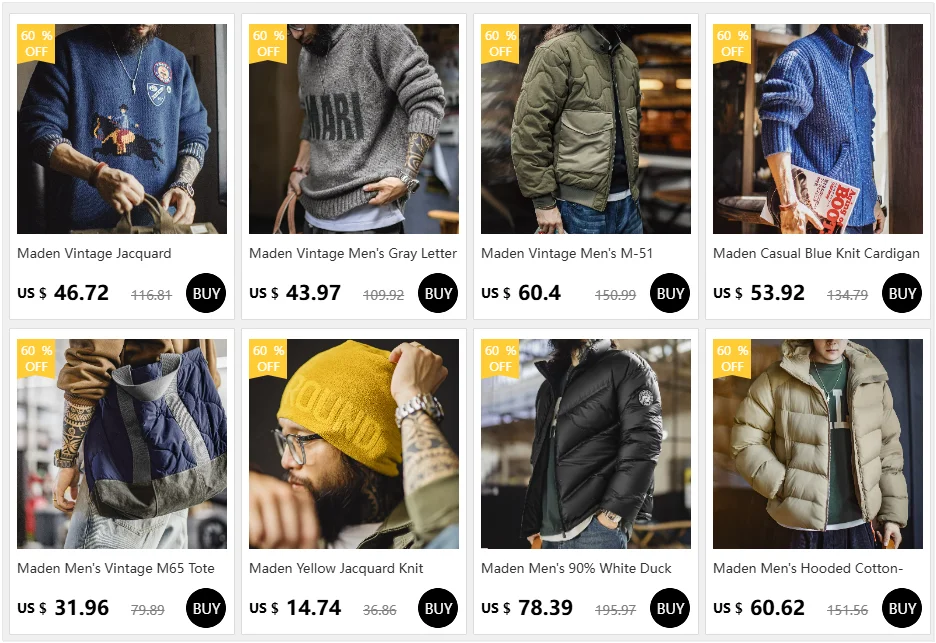 Maden Vintage MA1 Pilot Jacket Green Thickened Cotton-padded Jacket Casual Baseball Pockets Flight Zipper Outwear for Men's Fall
