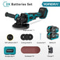 YOFIDRA 2in1 125mm Electric Brushless Angle Grinder 3Gears Woodworking Polisher Cutter Machine Power Tool For Makita Battery Pin