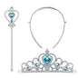Elsa Princess Accessories Gloves Wand Crown Jewelry Set Elsa Wig Necklace Braid Girls Cosplay Snow Queen Dress Clothing Dress UP