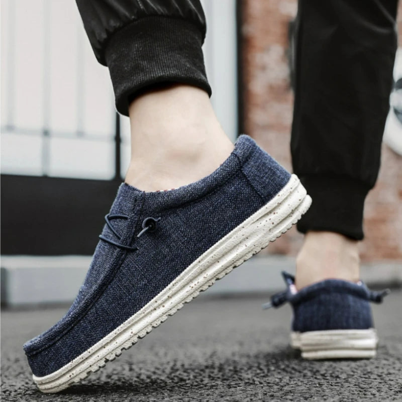 Men's Casual Shoes Lightweight Loafers Soft man Canvas Shoes Vulcanized Shoes for men Driving Flat Shoe Slip-on Outdoor Sneakers