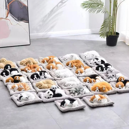 Car Dashboard Ornaments Decor Cute Simulation Plush Cats Dogs Toy Automobiles Decoration Interior Children Gift Auto Accessories