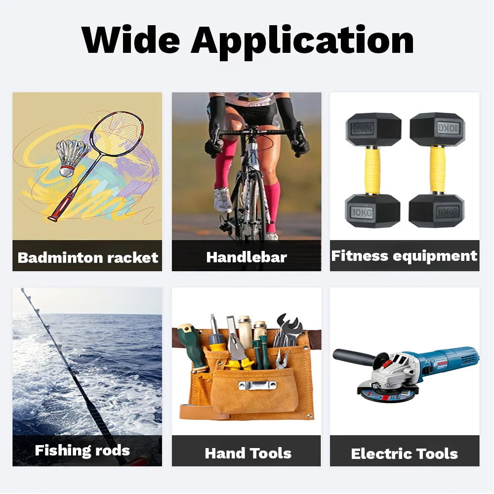 Tennis Racket Wrap Grip Rubber Pre-Cut Non-Slip, Sweat-Absorbing Hand Tape Badminton Pickleball Comfortable Cushion Grip