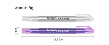 1pc Professional Surgical Sterile Skin Marker Pen Microblading Tattoo Eyebrow Lip Skin Marker Pen Measuring Ruler Set Tool