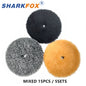 Sharkfox 5/6Inch Wool Car Polishing Pad High Density Lamb Woollen Polish Buffing Pad Wool Polishing Pad for Car Detail Polishing