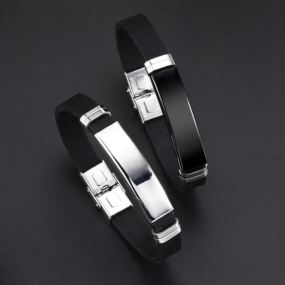 Bracelet Homme Twist Braid Leather Rope Bracelets For Men Stainless Steel Hiphop Rock Fashion Jewelry Accessories Wholesale