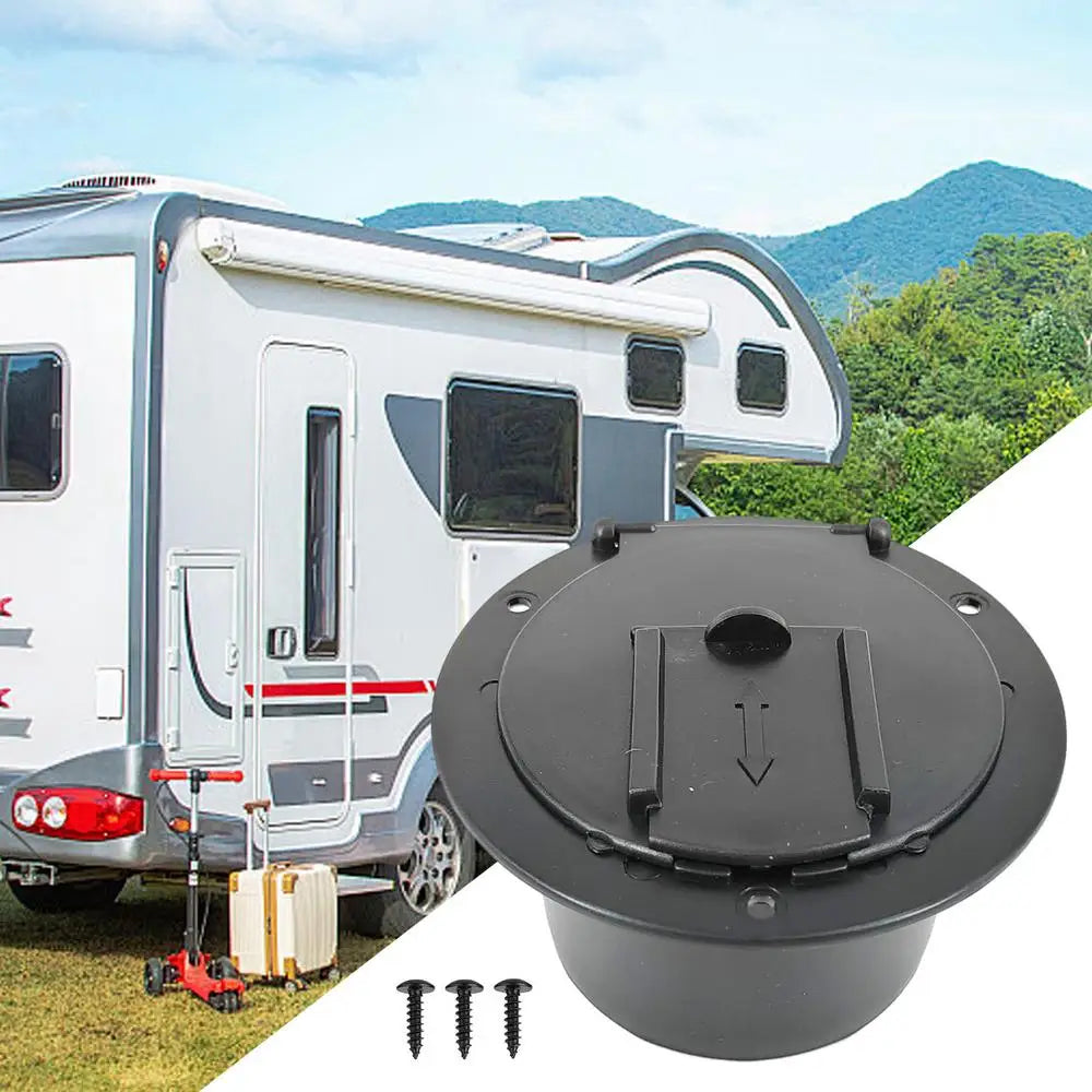 RV Cord Cover RV Electrical Cable Hatch RV Wire Organizer Cable Pass Through Covered Power Cord Hatch Round Accessory For