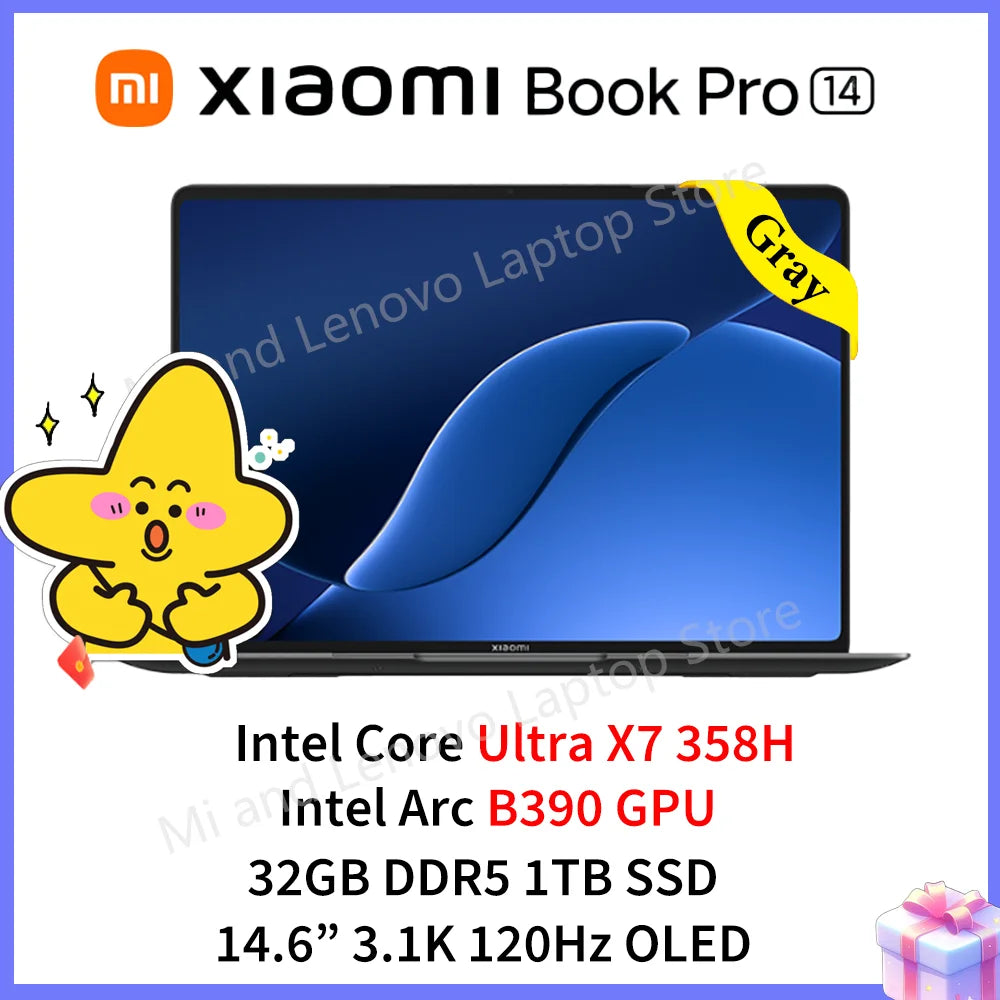 Xiaomi Book Pro 14 Ultra5-338H/UltraX7-358H 32GB+1TB 14.6inch 3.1K 120Hz OLED Screen