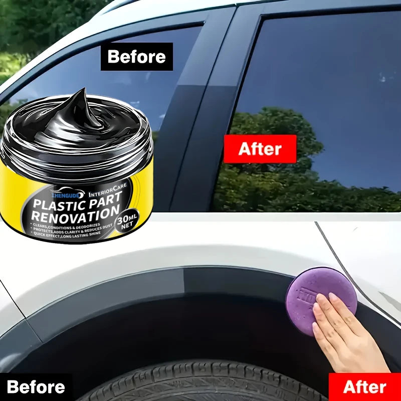 Car Interior Scratch Repair Paste - Car Scratch Repair, Tire Shine Restoration, Black Interior and Dashboard Plastic Surface Repair