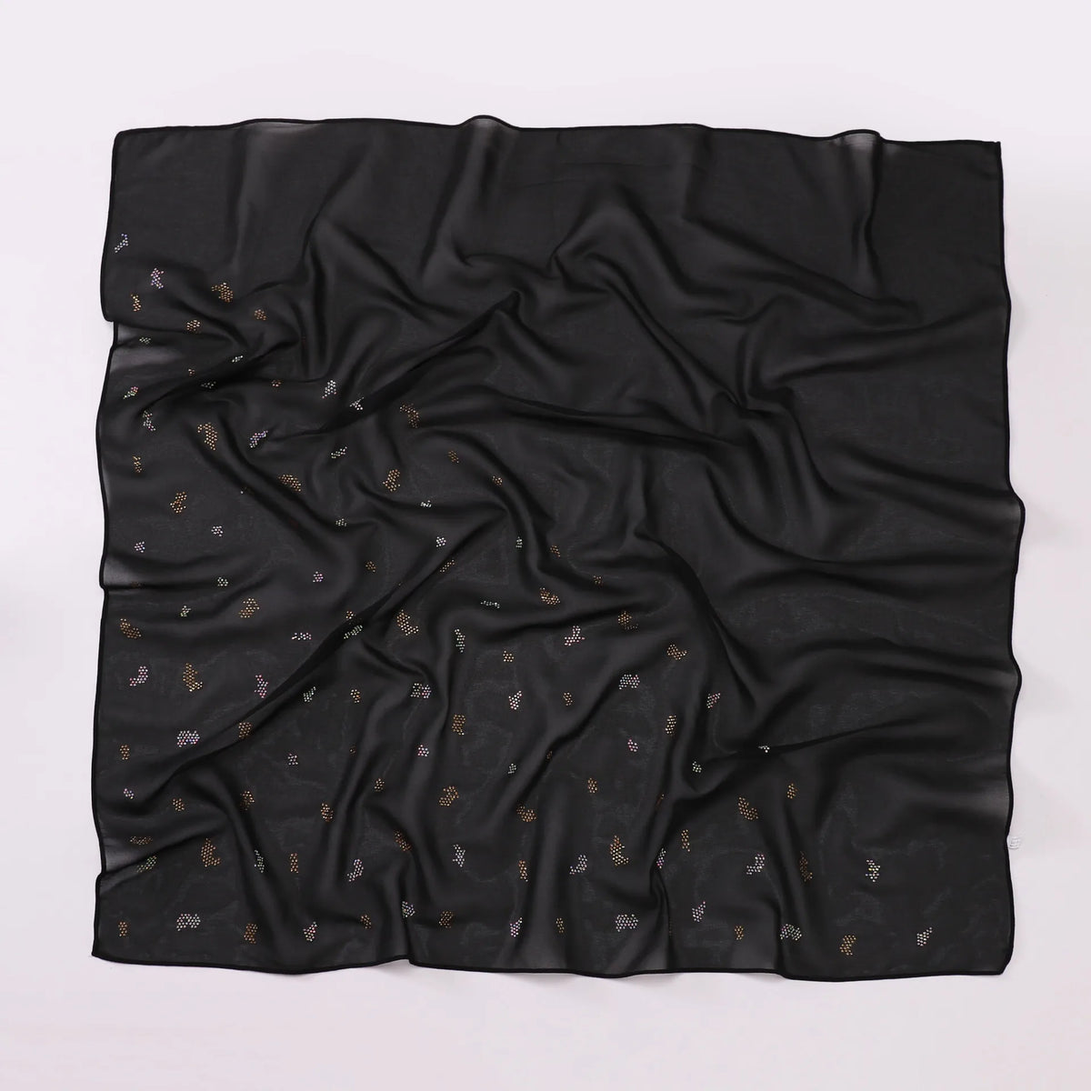 90*90cm Square Chiffon Hijab Scarf Women Solid Color Muslim Soft Head Scarf Islamic Shawls and Wraps Headband Musulman Scarves