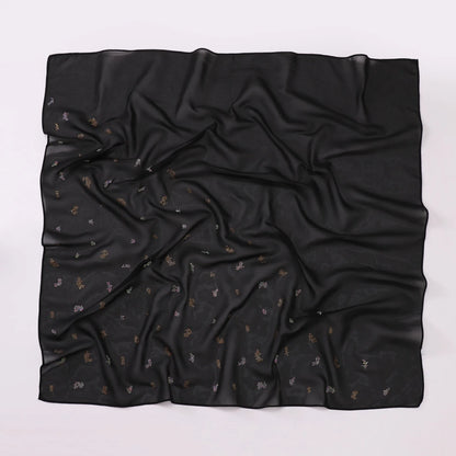 90*90cm Square Chiffon Hijab Scarf Women Solid Color Muslim Soft Head Scarf Islamic Shawls and Wraps Headband Musulman Scarves