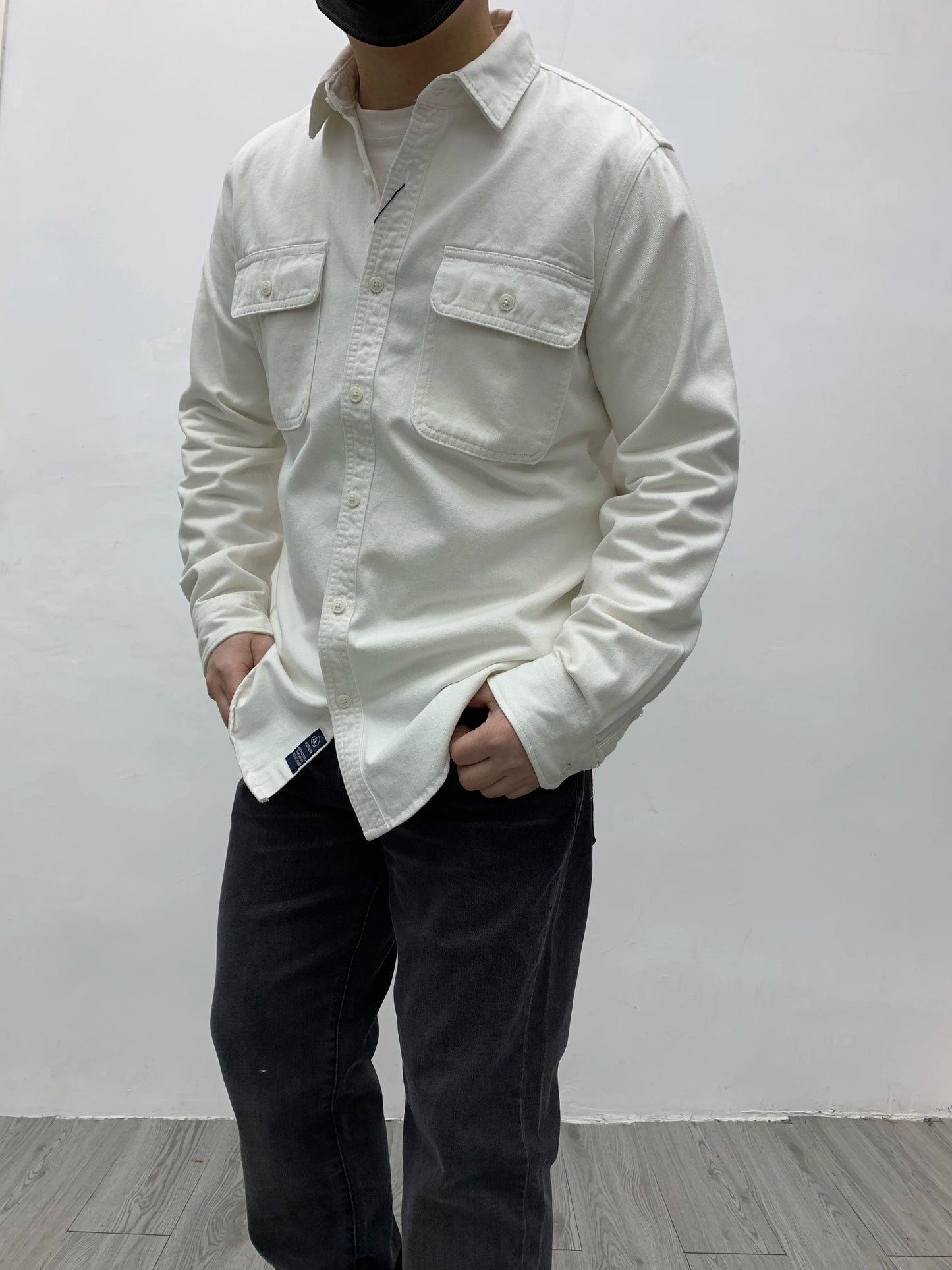 Autumn New Japanese Retro Heavyweight Twill Long-Sleeve Turn-down Collar 100% Cotton Shirt Men's Fashion Washed Casual Blouses