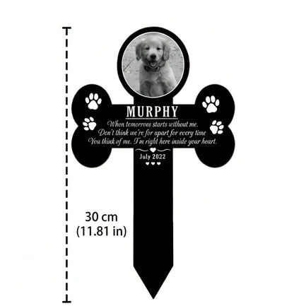Personalized Pet Memorial Cross Stake, Custom Name & Date,Lawn Decor,Sympathy Present For Grieving Pet Owners,Pet Loss Keepsake