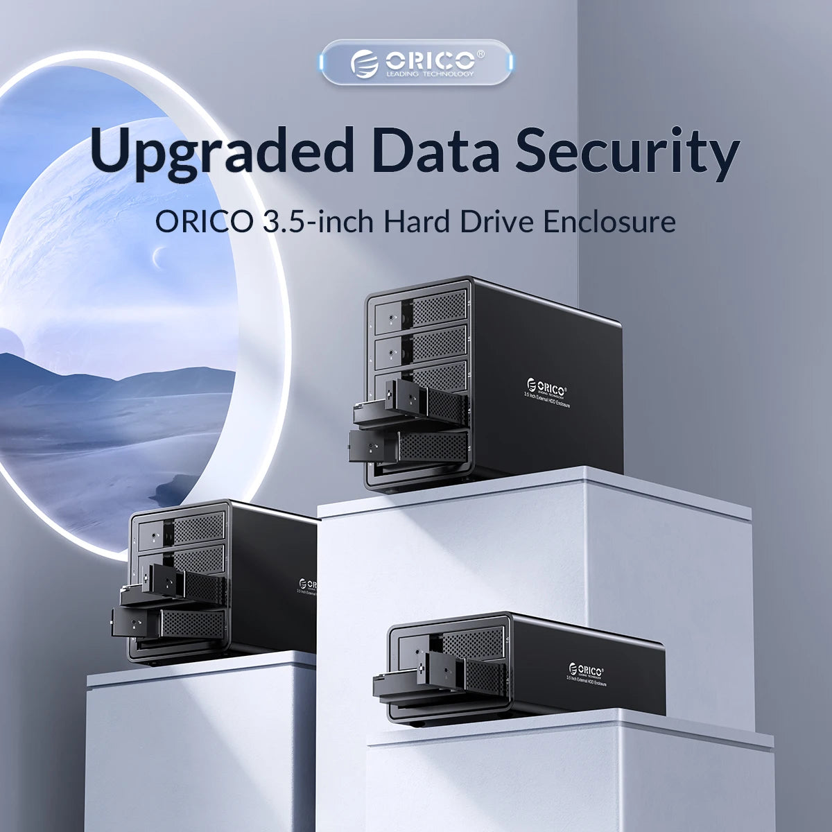 ORICO 95 Series 5 Bay 3.5'' USB3.0 HDD Docking Station Support RAID Mode Aluminum With 150W Power for Bitcoin Altcoins Mining