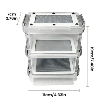 3-Layer Mealworm Breeding Kit Silkworm Feeder Bin Corn Worm Breeder Box for Pet Parents Animal Lovers Keepers Breeders Hobbyists