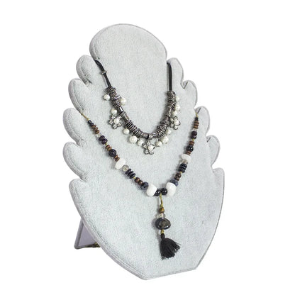 High-grade Velvet Necklace Display Stand Jewelry Showing Board Pendant Organizer for Jewellry Store Display Stand