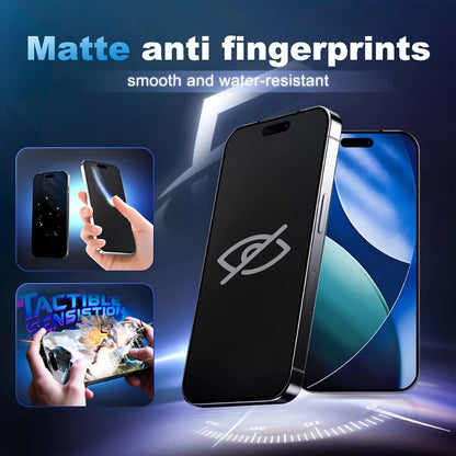 NNBILI 2Pcs Privacy Matte Frosted Ceramic Screen Protectors Designed for iPhone 18 17 16 15 14 13 12 11 Pro Max 17e Full Coverag