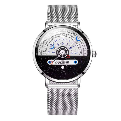 Fashion Mesh Band Men Business Watches Calendar Quartz Wristwatches For Mens Clock Reloj Hombre