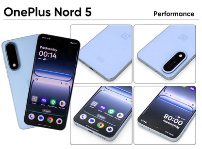 New OnePlus Nord 5 Smartphone 5G Snapdragon™ 8s Gen 3 6.83”AMOLED Display 144 Hz 5200mAh 80W SUPERVOOC 50MP Dual Cameras