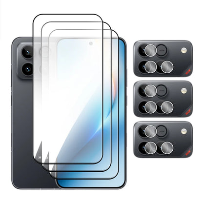 6in1 For Honor Win Glass For Honor Win RT Tempered Glass 2.5D Full Cover Glue Screen Protector For Honor Win Lens Film