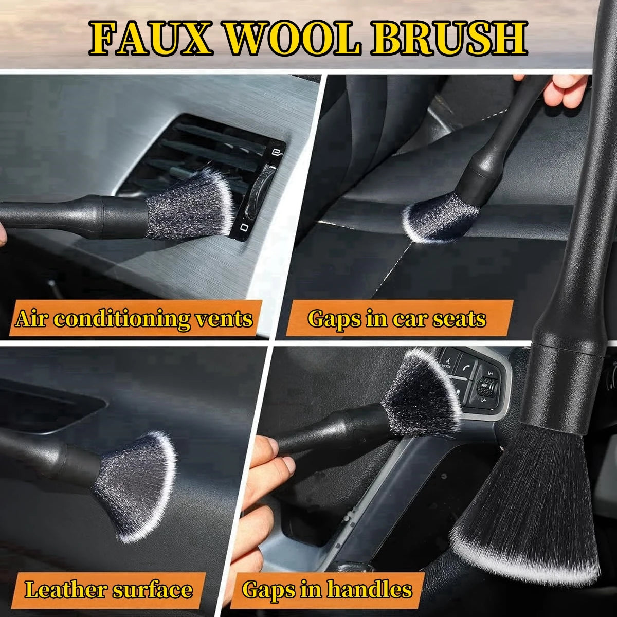 Car Wash Cleaning Detailing Brushes Automotive Interior Dust Brush Dashboard Air Outlet Cleaning Brush Auto Wheel Brush