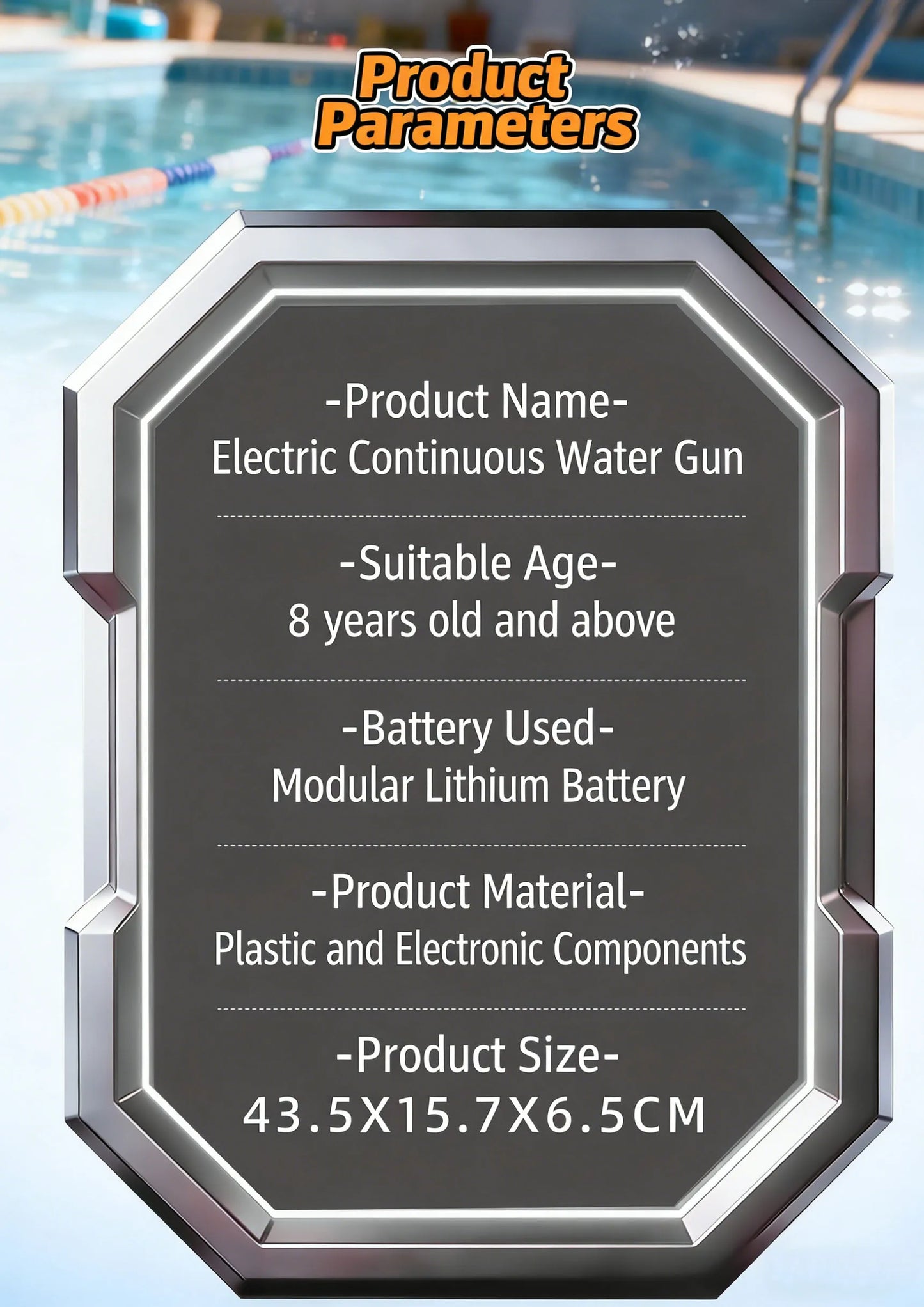 New Electric Water Guns Children Wholesale AutomaticWater Absorption Battery DisplayLarge Capacity Boys' Water PlayToyWater Gun