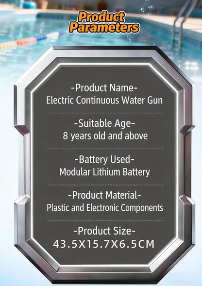 New Electric Water Guns Children Wholesale AutomaticWater Absorption Battery DisplayLarge Capacity Boys' Water PlayToyWater Gun