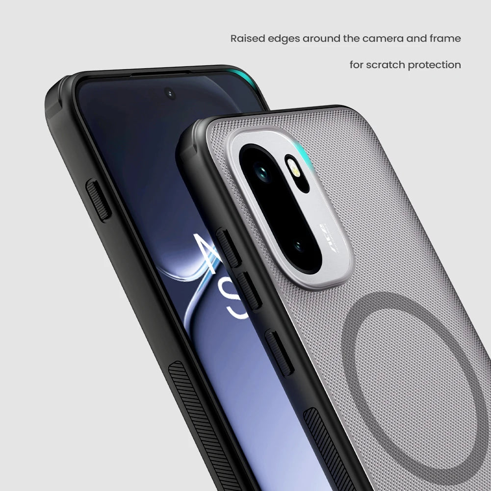 Nillkin For OnePlus 15R 5G Case for Magsafe Magnetic Frosted 360 Hard PC+TPU Soft Frame Back Cover Protection funda