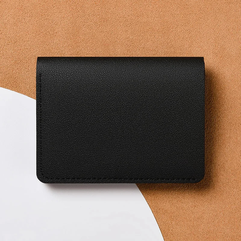 Classic Designer PU Leather Small Wallet for Men Short Simple Women's Purse Fashion Ultra Thin Credit Card Bag Coin Purse