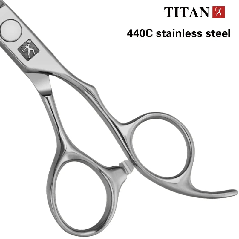 TITAN Professional Laser Wire Hair Scissors Haircut Scissor Cut Barber Cutting Shears Hairdresser Scissors JP 440C Steel 6 Inch