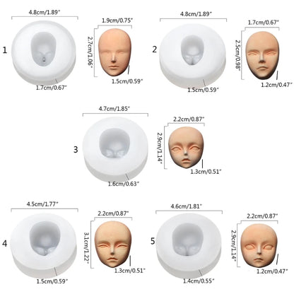 Elf silicone Q version face face mold ultra-light clay soft pottery face mold bjd silicone fairy ears baby face