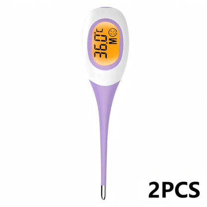 JUSTLANG Dog&Cat Thermometer Pet Fever Detection Large Digital Display Flexible Soft Tip Waterproof Veterinary Supply Animals