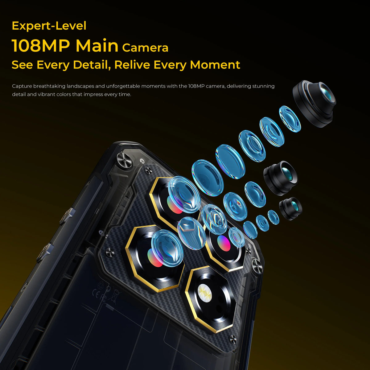 OUKITEL Rugged Phone WP60 5G 24GB(8+16) 256GB / 36GB(12+24) 512GB 7.2” HD+ 120Hz Smartphone 10000mAh 108MP Android 15 NFC