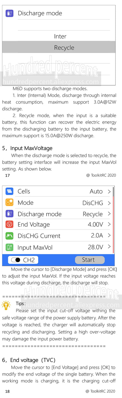 ToolkitRC M6D V3 Charger Black DC 500W Intelligent Dual Channel 1S 2S 3S 4S 5S 6S Toy Model Car Lithium Battery Fast Charging