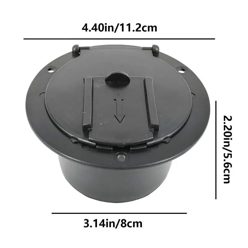 RV Cord Cover RV Electrical Cable Hatch RV Wire Organizer Cable Pass Through Covered Power Cord Hatch Round Accessory For